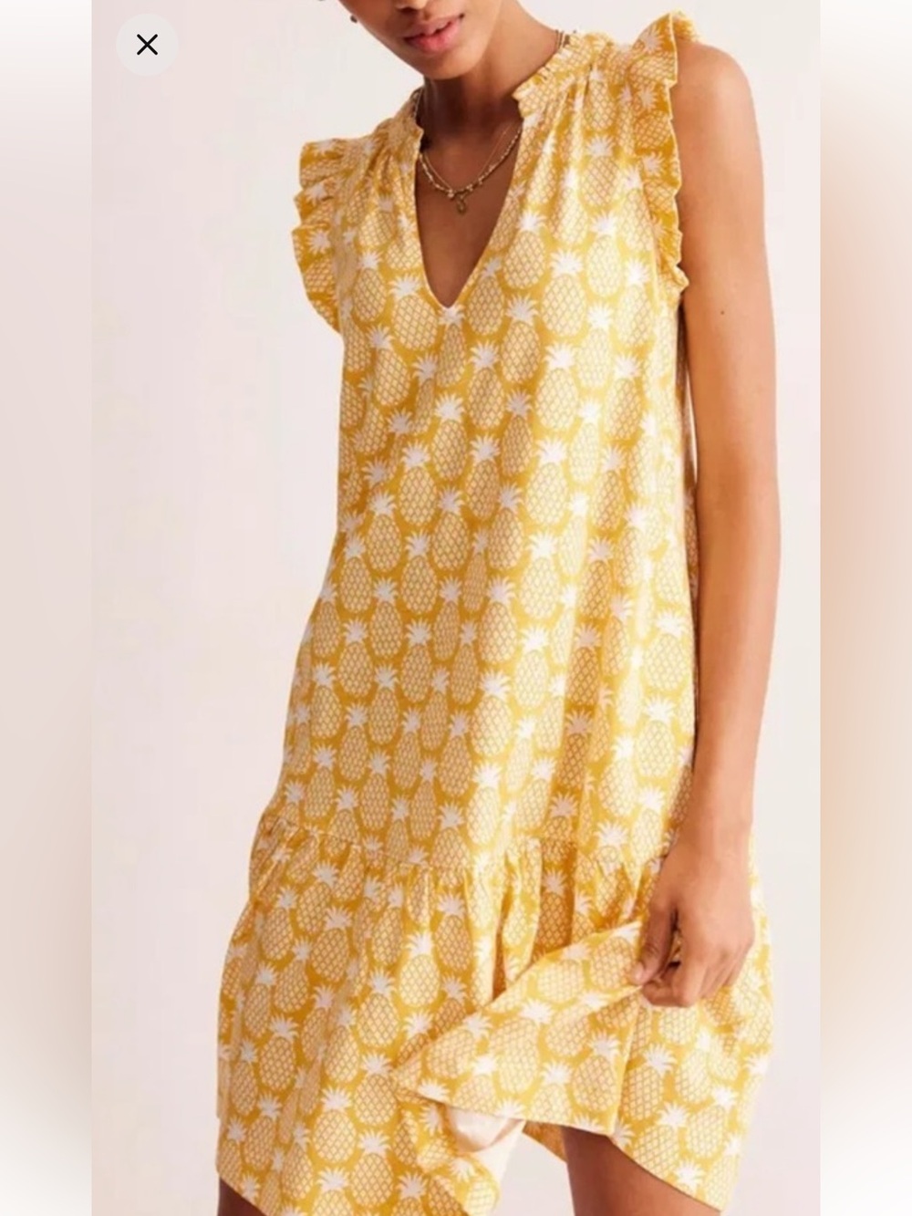 BODEN  Pineapple Print Dress Size 12/ large
